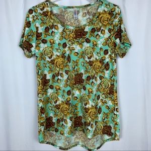 Lularoe women's floral print classic T shirt, S